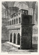 The Shrine of Edward the Confessor, in Westminster Abbey, Illustration from John Cassell's Illustrated History of England, Vol. I from the earliest period to the reign of Edward the Fourth, Cassell, P...