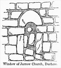Window of Jarrow Church, Durham, Illustration from John Cassell's Illustrated History of England, Vol. I from the earliest period to the reign of Edward the Fourth, Cassell, Petter and Galpin, 1857