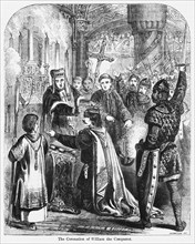 The Coronation of William the Conqueror, Illustration from John Cassell's Illustrated History of England, Vol. I from the earliest period to the reign of Edward the Fourth, Cassell, Petter and Galpin,...
