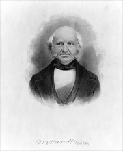 Martin Van Buren (1782-1862), 8th President of the United States, 1837-1841, Head and Shoulders Portrait, Engraving by V. Balch from a Daguerreotype
