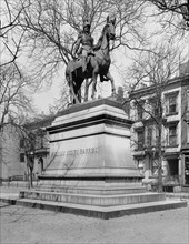 Statue for U.S. President William Henry Harrison, Cincinnati, Ohio, USA, Detroit Publishing Company, 1900