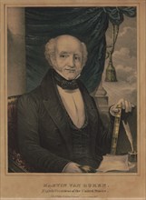 Martin Van Buren (1782-1862), 8th President of the United States, 1837-1841, Seated Portrait, Lithograph by Nathaniel Currier, 1838