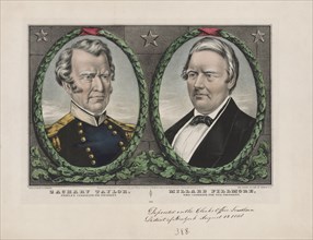 Presidential Election Campaign Banner Featuring Zachary Taylor for President and Millard Fillmore for Vice President, Nathaniel Currier, 1948