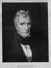 William Henry Harrison (1773-1841), Ninth President of the United States, Head and Shoulders Portrait, Lithograph