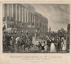Presidential Inauguration of William Henry Harrison, in Washington City, D.C., on the 4th of March 1841, Lithograph, Charles Fenderich, 1841