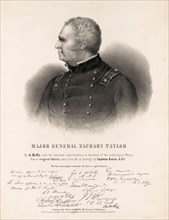 Major General Zachary Taylor, by A. Hoffy, under the immediate superintendence & directions of the undersigned officers, from an original sketch taken from life at Camargo by Captain Eaton, A.D.C., He...