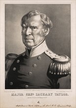 Major General Zachary Taylor, Lithograph, Sarony & Major, John Lawrence Publ., 1848
