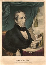 John Tyler, Tenth President of the United States, Lithograph, Nathaniel Currier, 1841