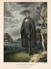 William Henry Harrison (1773-1841), Military Officer and Ninth President of the United States, Full-Length Portrait, Lithograph, Nathaniel Currier, 1841