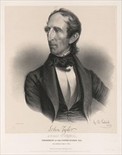 John Tyler, President of the United States, 1841, Born 29th day of March 1790,  from Life on Stone by Chs. Fenderich, 1841