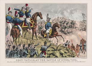 General Taylor at the Battle of Buena Vista, Lithograph, Published by Sarony & Major, 1847