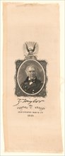 Z. Taylor, the People's Choice, Inaugurated March 5th 1849, Commemorative Badge for U.S. President Zachary Taylor, Etching, 1849
