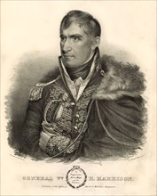 General William H. Harrison, of Tippecanoe, Fort Meigs, and the Thames, on Stone by James Queen, Lithograph by P.S. Duval, Published by U.S. Military Magazine, 1840