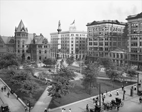 Lafayette Square, Buffalo, New York, USA, Detroit Publishing Company, 1904