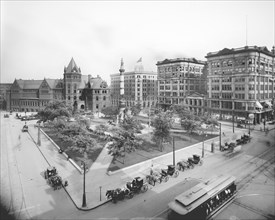 Lafayette Square, Buffalo, New York, USA, Detroit Publishing Company, 1905