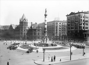 Soldiers' and Sailors' Monument, Lafayette Square, Buffalo, New York, USA, Detroit Publishing Company, 1910