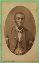 African-American Man, Possibly a Buffalo Soldier, Half-Length Portrait, Cantonment, Indian Territory, Mosser & Snell, 1860's