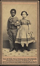 Isaac & Rosa, Slave Children from New Orleans, Photograph by Kimball, 477 Broadway, N.Y., William A. Gladstone Collection of African American Photographs, 1863