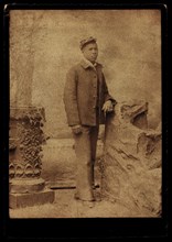 Buffalo Soldier, full-length portrait in Uniform, William A. Gladstone Collection of African American Photographs, 1870's