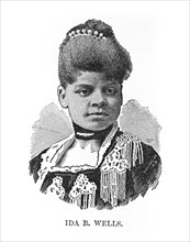 Ida B. Wells (1862-1931), African American Journalist, Civil rights Leader and one of the the Founders fo the National Association for the Advancement of Colored People (NAACP), Illustration, 1891