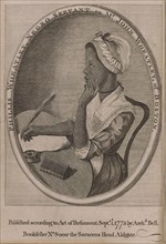 Phillis Wheatley, first Published African American Female Poet, Illustration, 1773