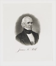 U.S. President James K. Polk  (1795-1849), Half-Length Portrait, Engraving