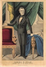 James K. Polk, President Elect of the United States, Lithograph, N. Currier, 1844