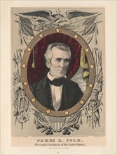 James K. Polk, Eleventh President of the United States, Lithograph and Published by N. Currier from a Daguerreotype by Plumbe, 1846