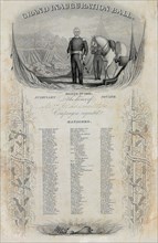 Grand Inauguration Ball, Zachary Taylor, Millard Fillmore, March 5, 1849, Drawn and Engraved by Wm. H. Dougal