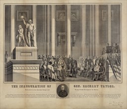 The Inauguration of Gen. Zachary Taylor, Drawn by William Croome, Engraved by Brightley & Keyser, 1849