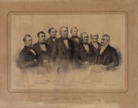 U.S. President Zachary Taylor and his Cabinet, drawn on stone by Davignon & Hoffmann, Printed by Nagel & Weingærtner, N.Y., 1849
