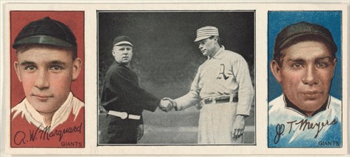 Rube Marquard, Chief Meyers, New York Giants, Baseball Card Portraits, American Tobacco Company, 1912
