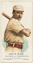 John M. Ward, New York Giants, Baseball Card Portrait, Allen & Ginter, 1887