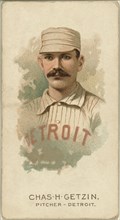 Charlie Getzien, Detroit Wolverines, Baseball Card Portrait, Allen & Ginter, 1888