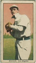 Judge Nagle, Los Angeles Angels, Pacific Coast League, Baseball Card Portrait, American Tobacco Company, 1909