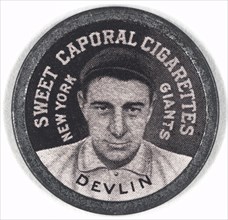Art Devlin, New York Giants, Baseball Card Portrait, American Tobacco Company, 1909