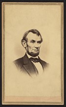 U.S. President Abraham Lincoln, Head and Shoulders Portrait, Photograph of Reproduction of Engraving based on Photograph by Anthony Berger on February 9, 1864