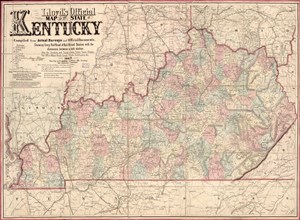 Lloyd's official map of the State of Kentucky, Published by James T. Lloyd, New York, 1862