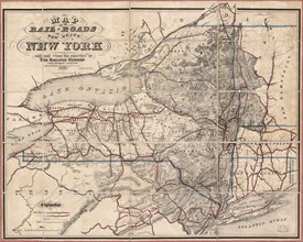 Map of the Rail-Roads of the State of New York, Prepared under the Direction of Van Rensselaer Richmond, State Engineer and Surveyor, Drawn by David Vaughan, Lithograph by Weed, Parsons & Co., Albany,...