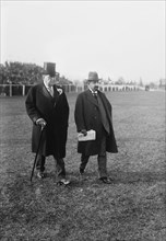 James Buchanan "Diamond Jim" Brady and Unidentified Man at Opening Event of Racing Season, Bain News Service, 1916