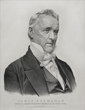 James Buchanan, Democratic Candidate for Fifteenth President of the United States, Lithograph & Published by Nathaniel Currier, 1856