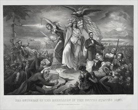 The Outbreak of the Rebellion of the United States 1861, Lithograph, Published by Kimmel & Forster, 1865