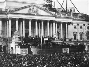 Inauguration of U.S. President Abraham Lincoln, U.S. Capitol Building, Washington DC, USA, March 4, 1861