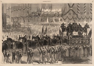 President Lincoln's Funeral Procession in New York City (Photographed by Brady), Harper's Weekly Magazine, May 13, 1865