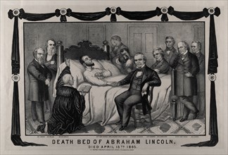 Deathbed of Abraham Lincoln, Died April 15th 1865, J.J. Magee Publishers, 1865