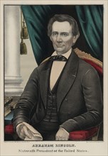 Abraham Lincoln, Sixteenth President of the United States, Lithograph by E.B. & E.C. Kellogg, Published by George Whiting, New York, 1860