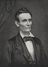 Head and Shoulders Portrait of Abraham Lincoln, Engraving, Unknown Artist, 1860's