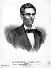 Head and Shoulders Portrait of Abraham Lincoln, Lithograph by Ehrgott, Forbriger & Co., Published by A.C. Peters & Bro., Cincinnati, 1860's