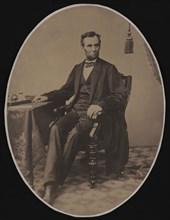 Full-Length Seated Portrait of Abraham Lincoln, Washington DC, USA, Photograph by Alexander Gardner, November 8, 1863
