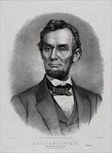 Abraham Lincoln, The Martyr President, Assassinated April 14, 1865, Published by Currier & Ives, New York, 1865